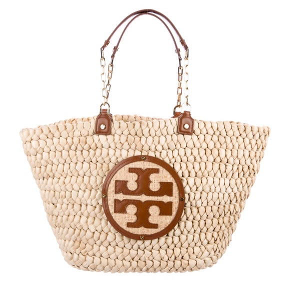 Tory Burch Audrey Straw Tote - Picture 10 of 12